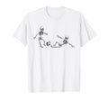 Skeletons Skeleton Kicking Slide T-Shirt - Fun Novelty Design Men Women