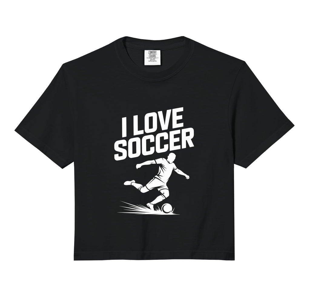 I Love Soccer Football Fans T-Shirt - Casual Everyday Wear for Adults