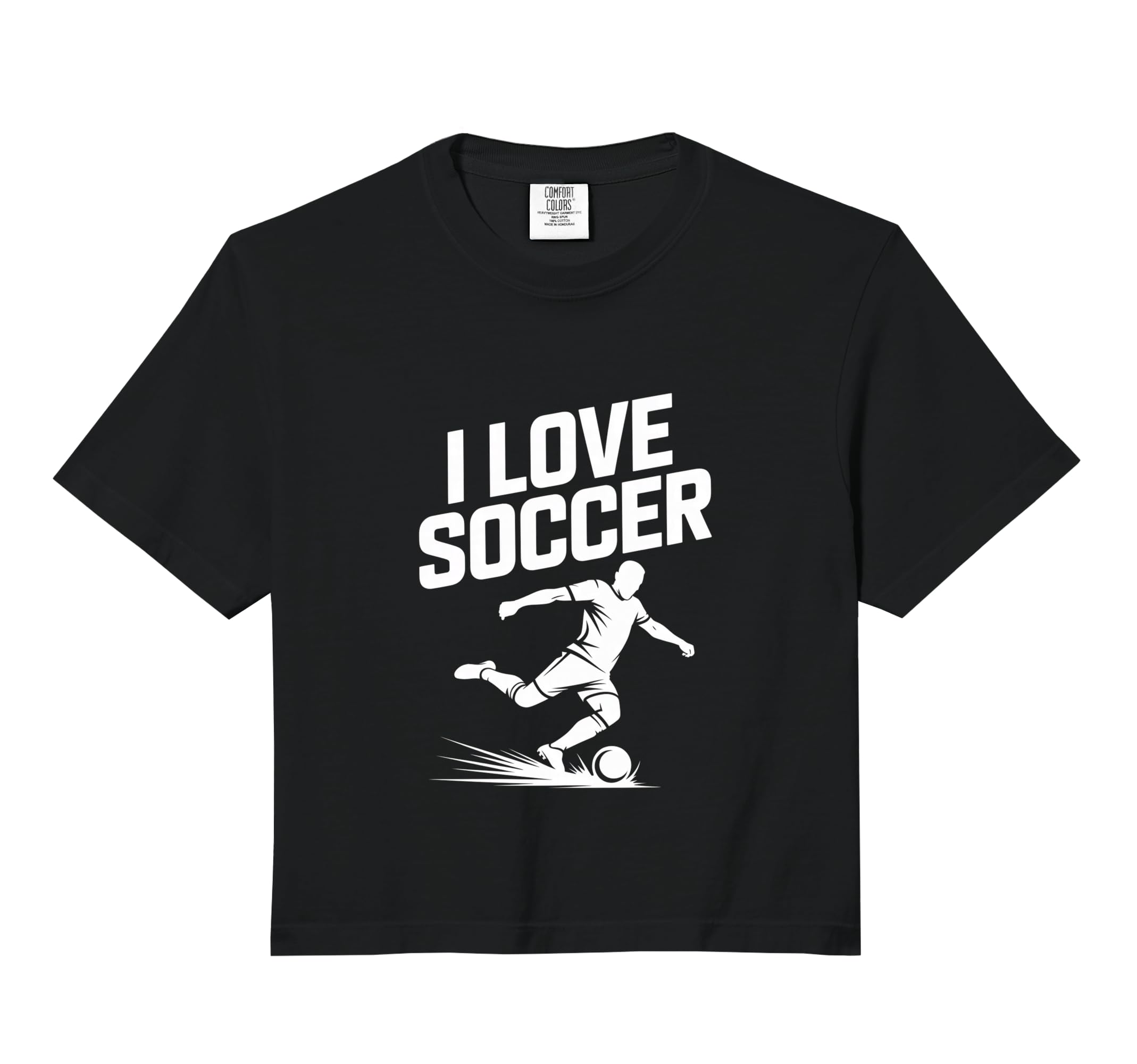 I Love Soccer Football Fans T-Shirt - Casual Everyday Wear for Adults