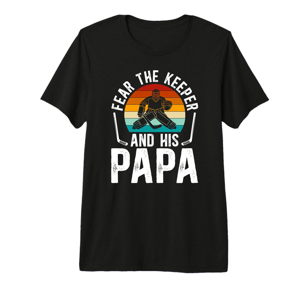 Mens Fear Hockey Keeper Papa Ice T-Shirt - Minimalist Print Men Women