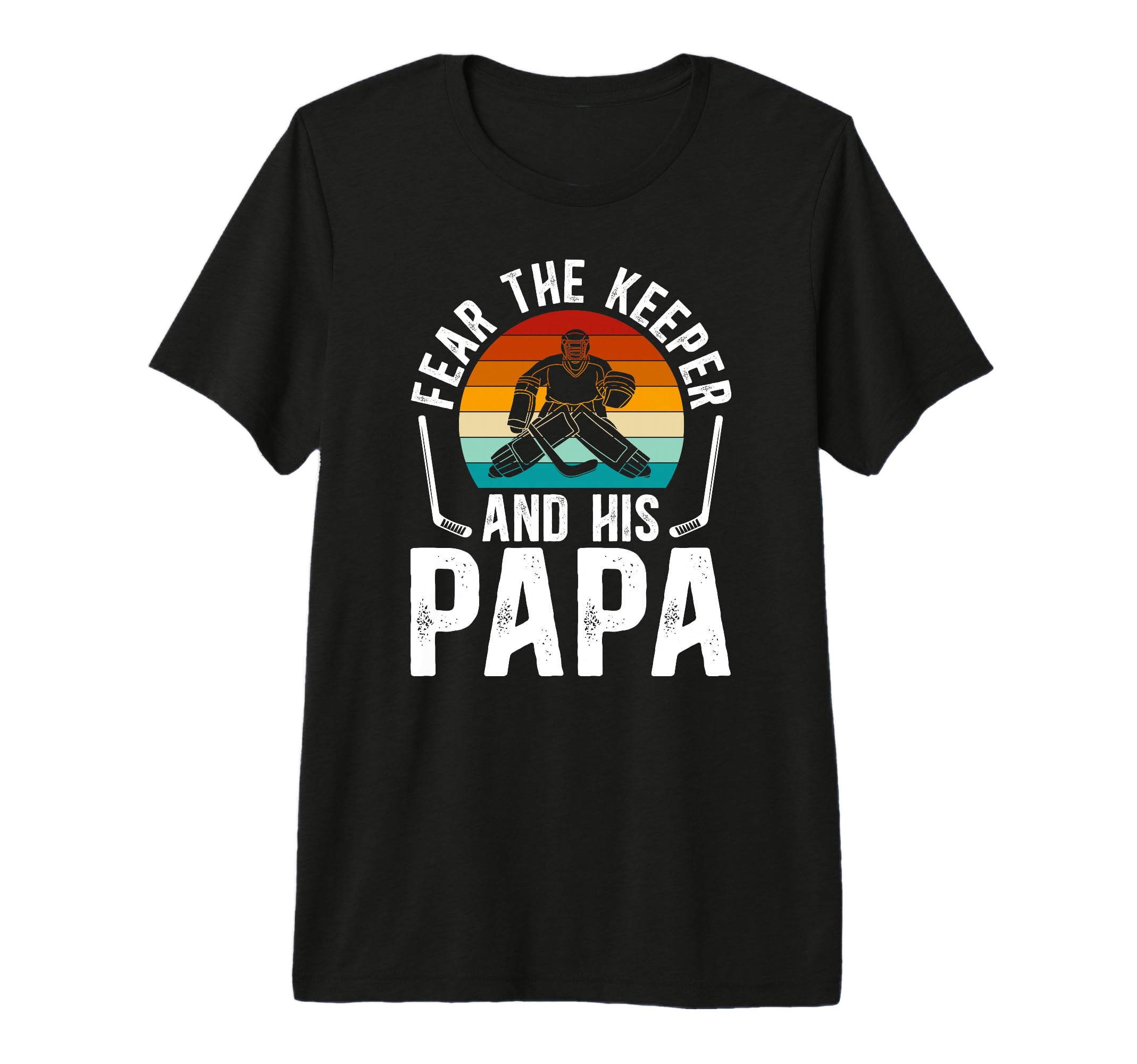 Mens Fear Hockey Keeper Papa Ice T-Shirt - Minimalist Print Men Women