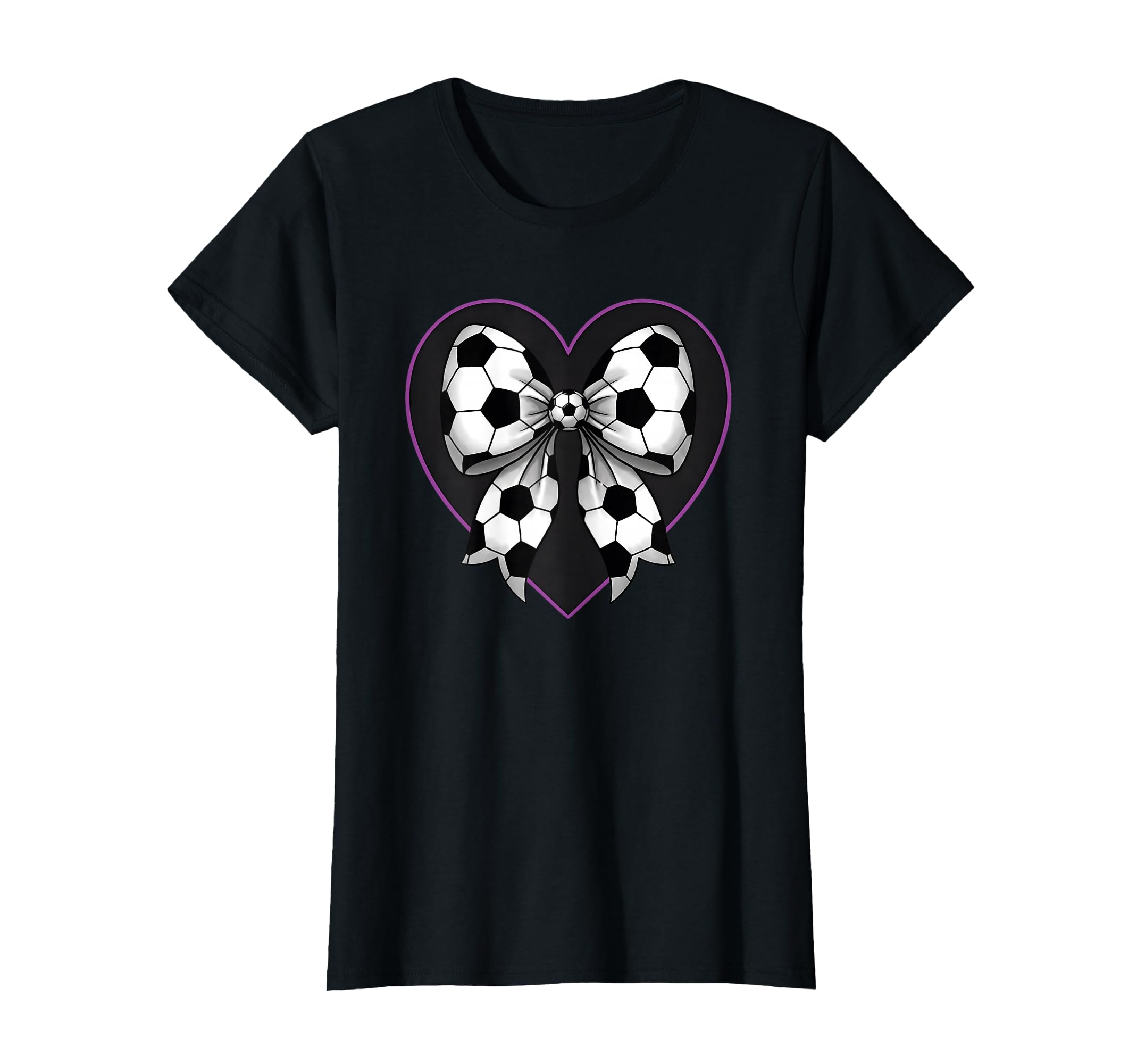 Soccer Coquette Bow Football Soccer T-Shirt - Minimalist Print Unisex
