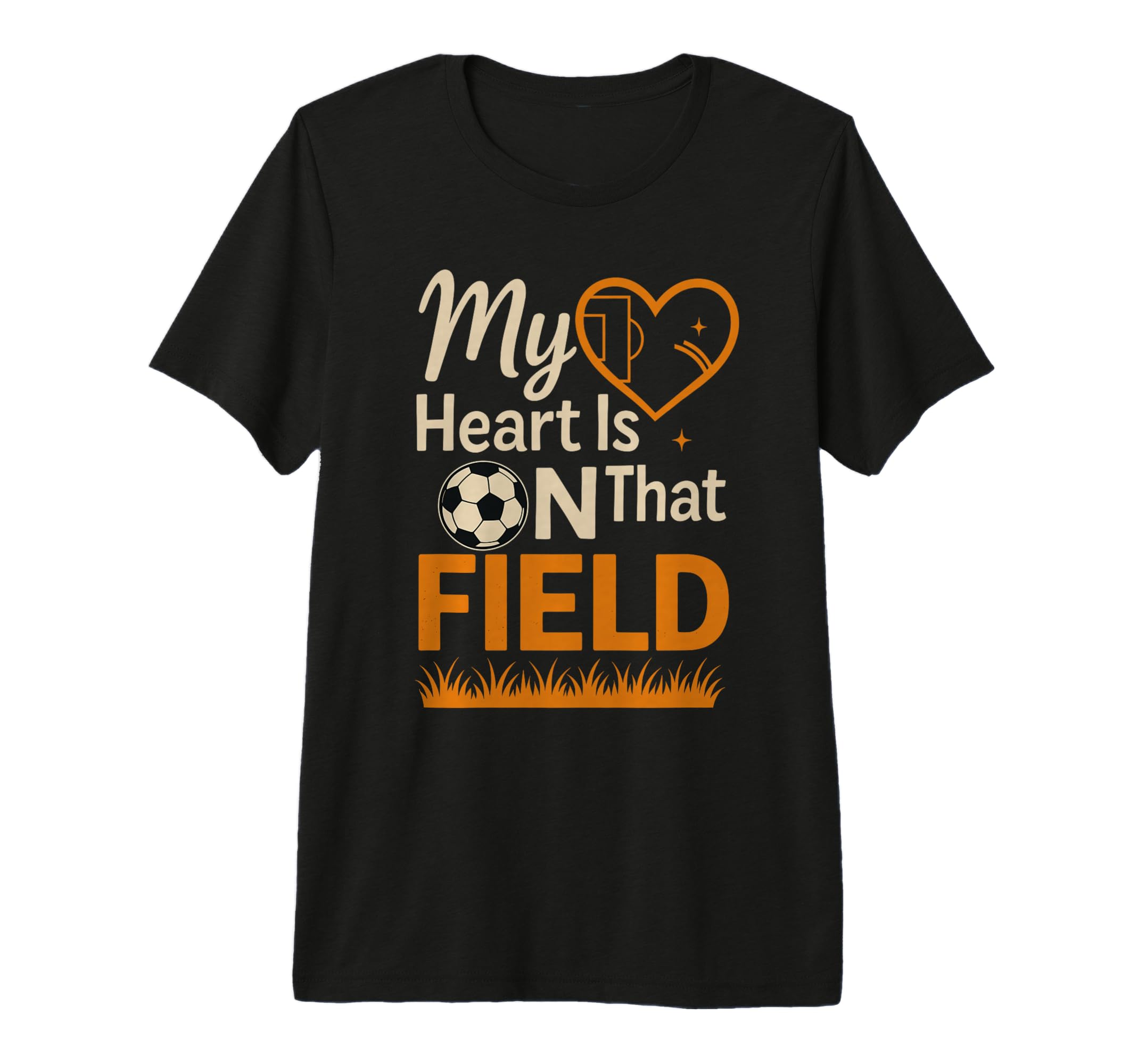 My Heart Is That Field Soccer Mom Dad T-Shirt - Graphic Print Men Women