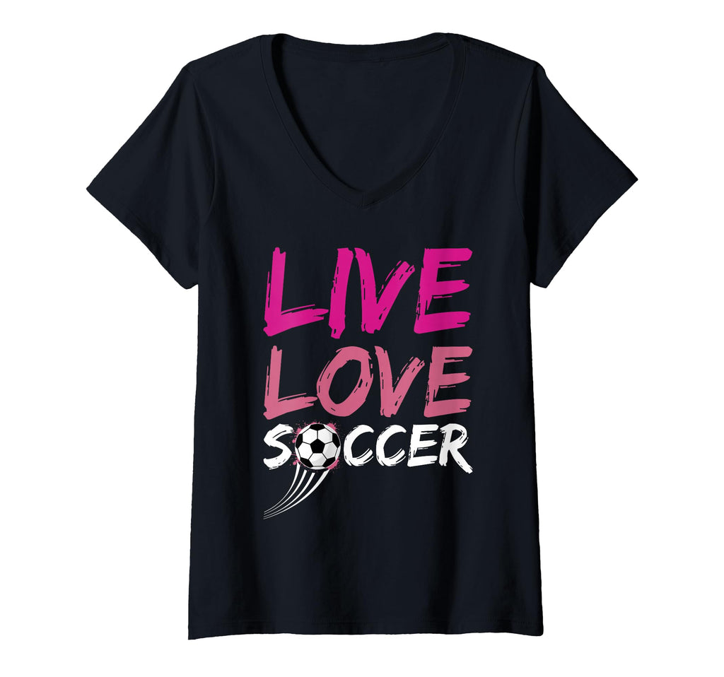 Live Love Soccer Ball Team Sports Sweatshirt - Graphic Print for Adults