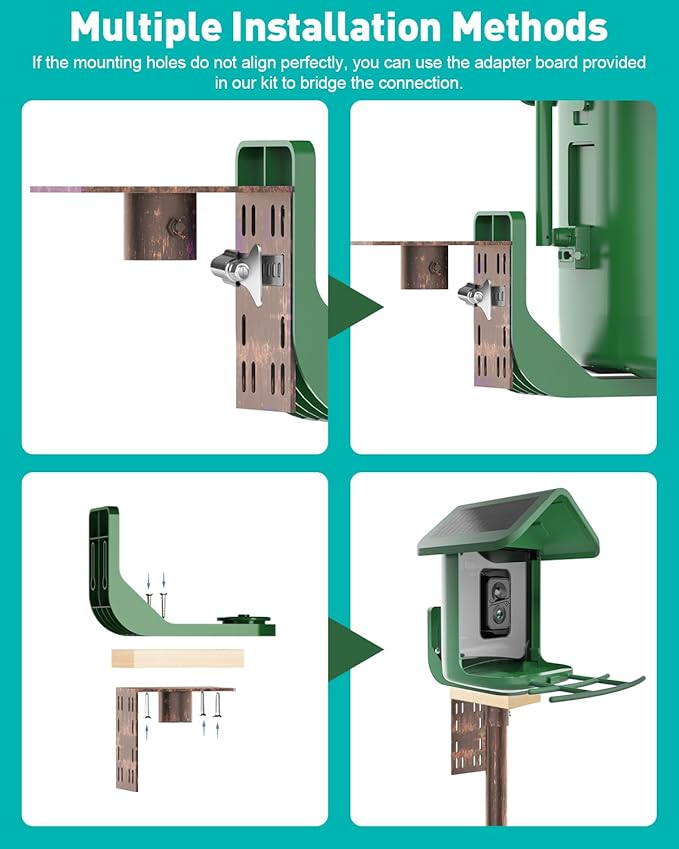 Bird Feeder Pole – 104 Inch Height Bird House Pole with 1-Inch Dia Heavy Duty for Birdfeeders, Feeding Stand with Mount Kit for Outdoor, Slip-Fit Connection, Copper Brushed