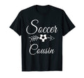 Soccer Cousin Heart Soccer Lovers T-Shirt - Minimalist Print Men Women