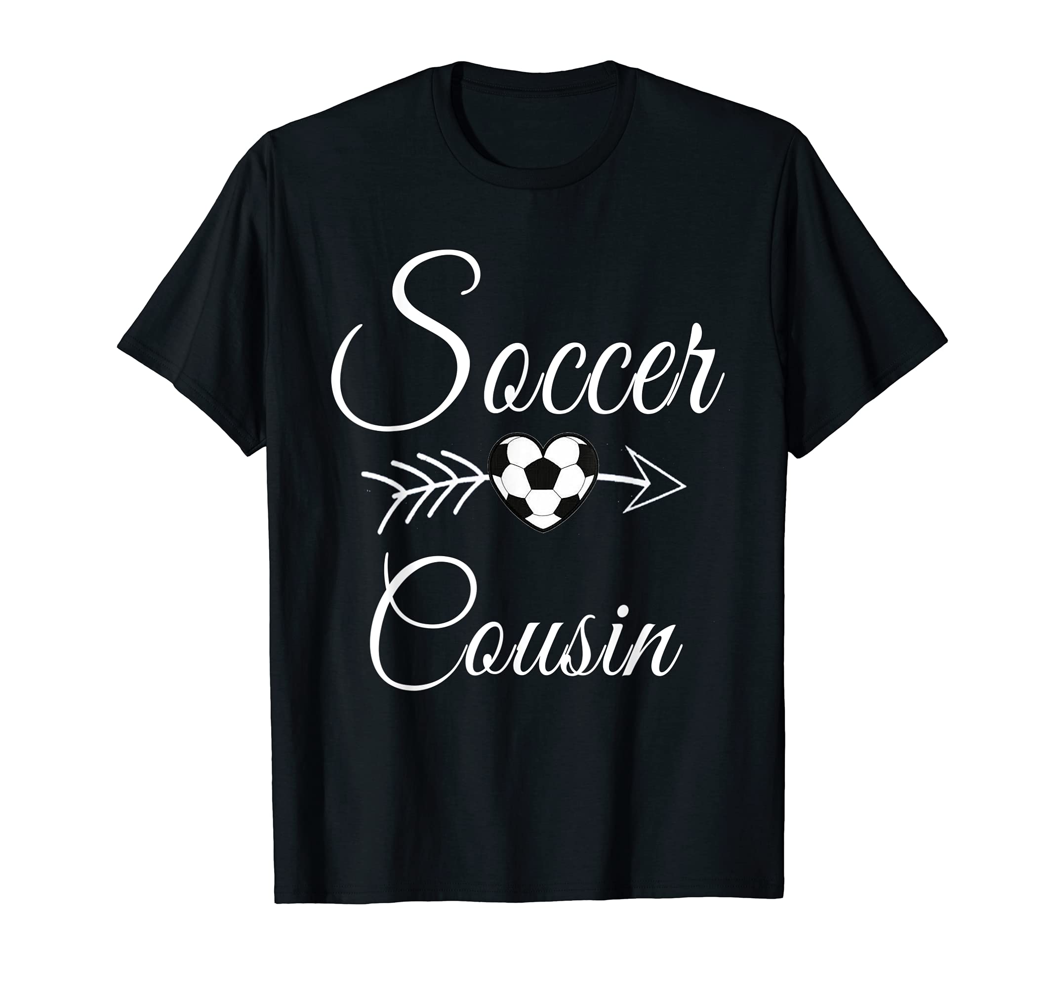 Soccer Cousin Heart Soccer Lovers T-Shirt - Minimalist Print Men Women