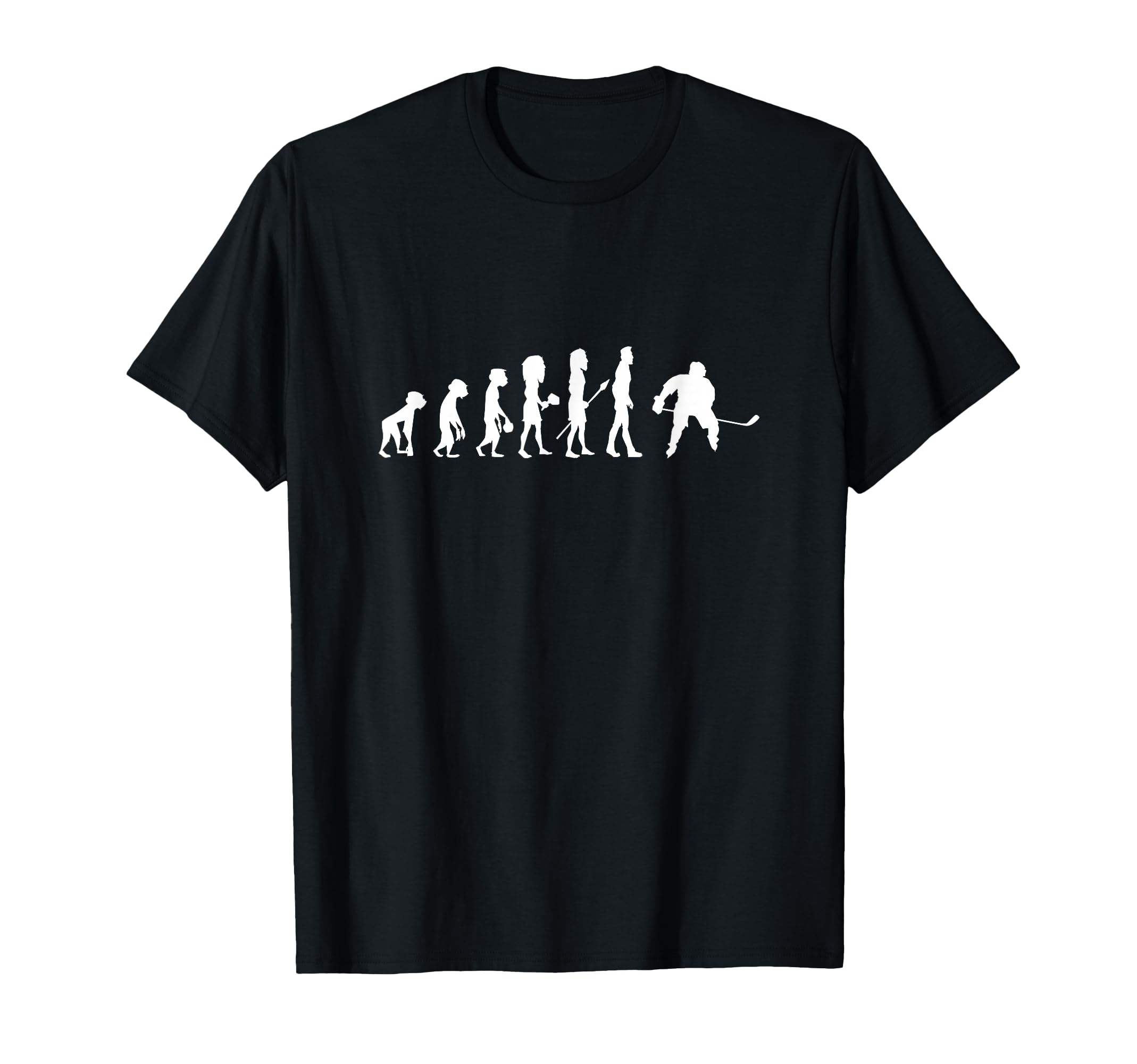 Evolution Ice Hockey Player Winter T-Shirt - Graphic Print for Adults