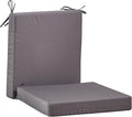 18.5 x 16 Inch Outdoor Chair Cushions for Patio Furniture, UV Resistant Non Slip Waterproof Replacement Patio Seat Cushion with Ties Set of 2, Dark Grey