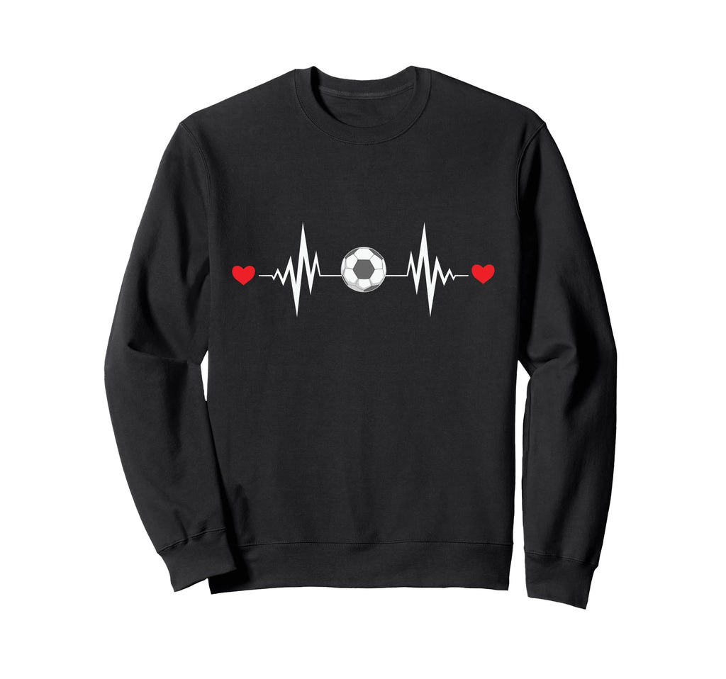 Heartbeat Soccer Sports Player Sweatshirt - Custom Art Print for Adults