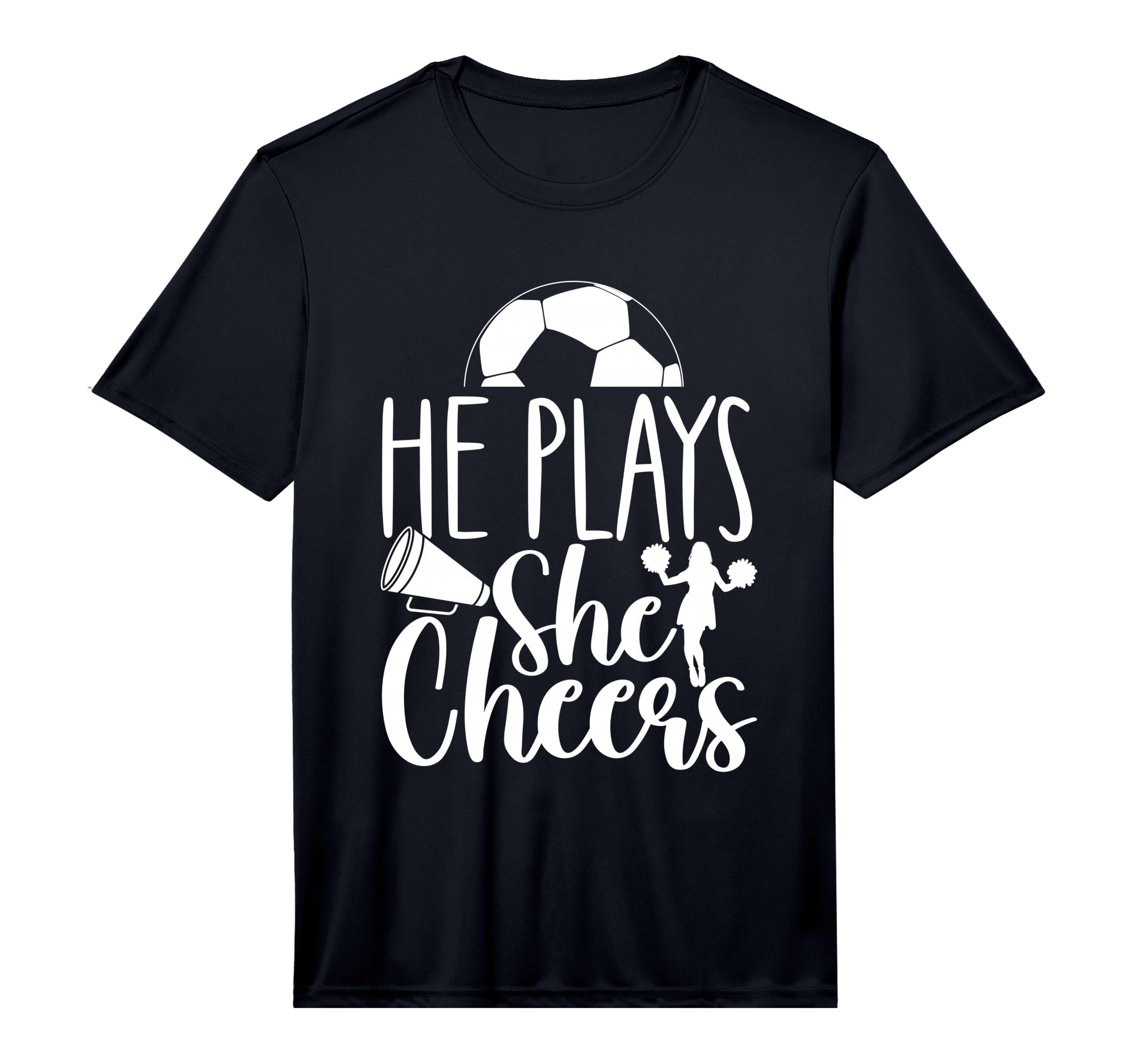 Mens Cheer Soccer Mom Soccer And Cheer T-Shirt - Trendy Graphic Men Women