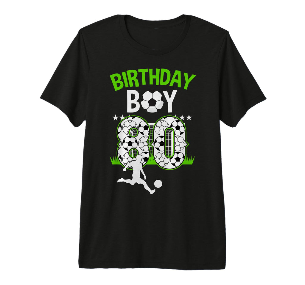 Birthday Soccer 80 Year Old Who T-Shirt - Minimalist Print for Adults