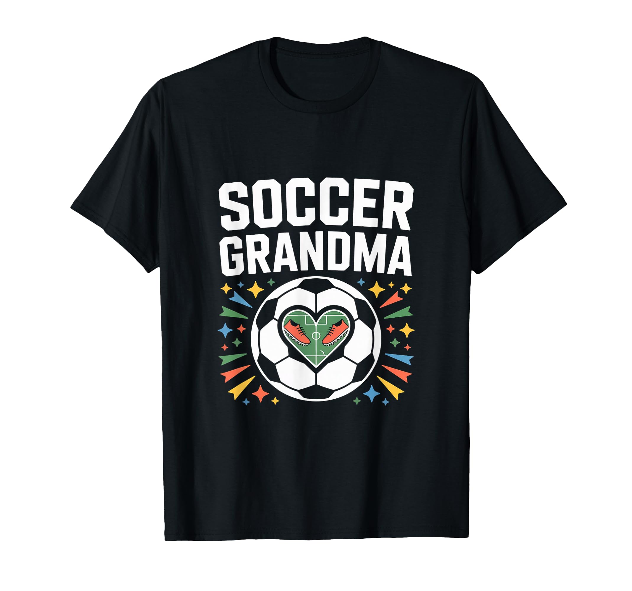 Soccer Grandma Heart Field Cleats T-Shirt - Custom Art Print Unisex