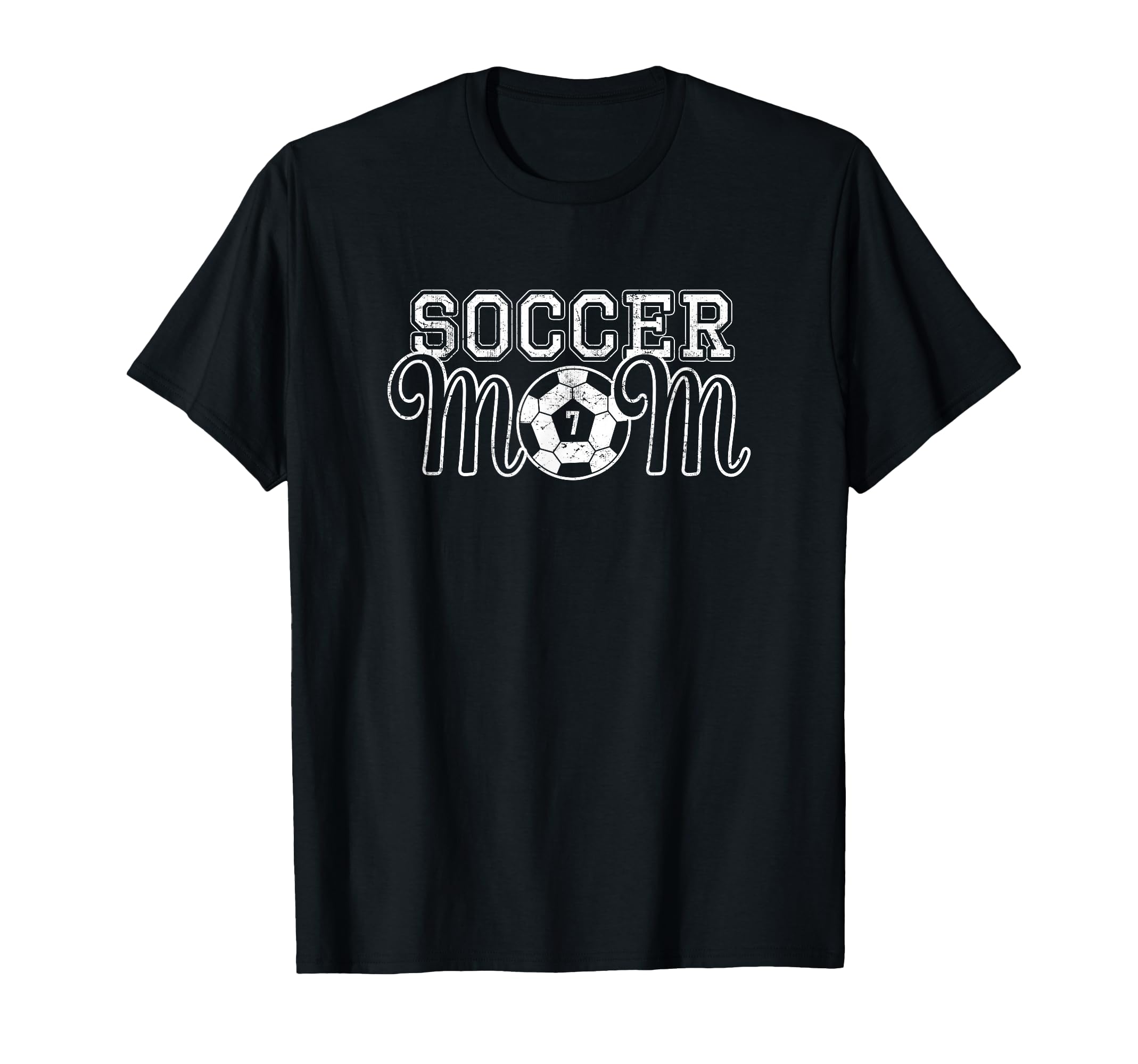 Number 7 Soccer Mom Mothers Day 7 Player T-Shirt - Unique Graphic Unisex