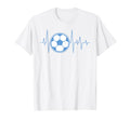 Funny Football Heartbeat Ekg Pulse T-Shirt - Minimalist Print Men Women