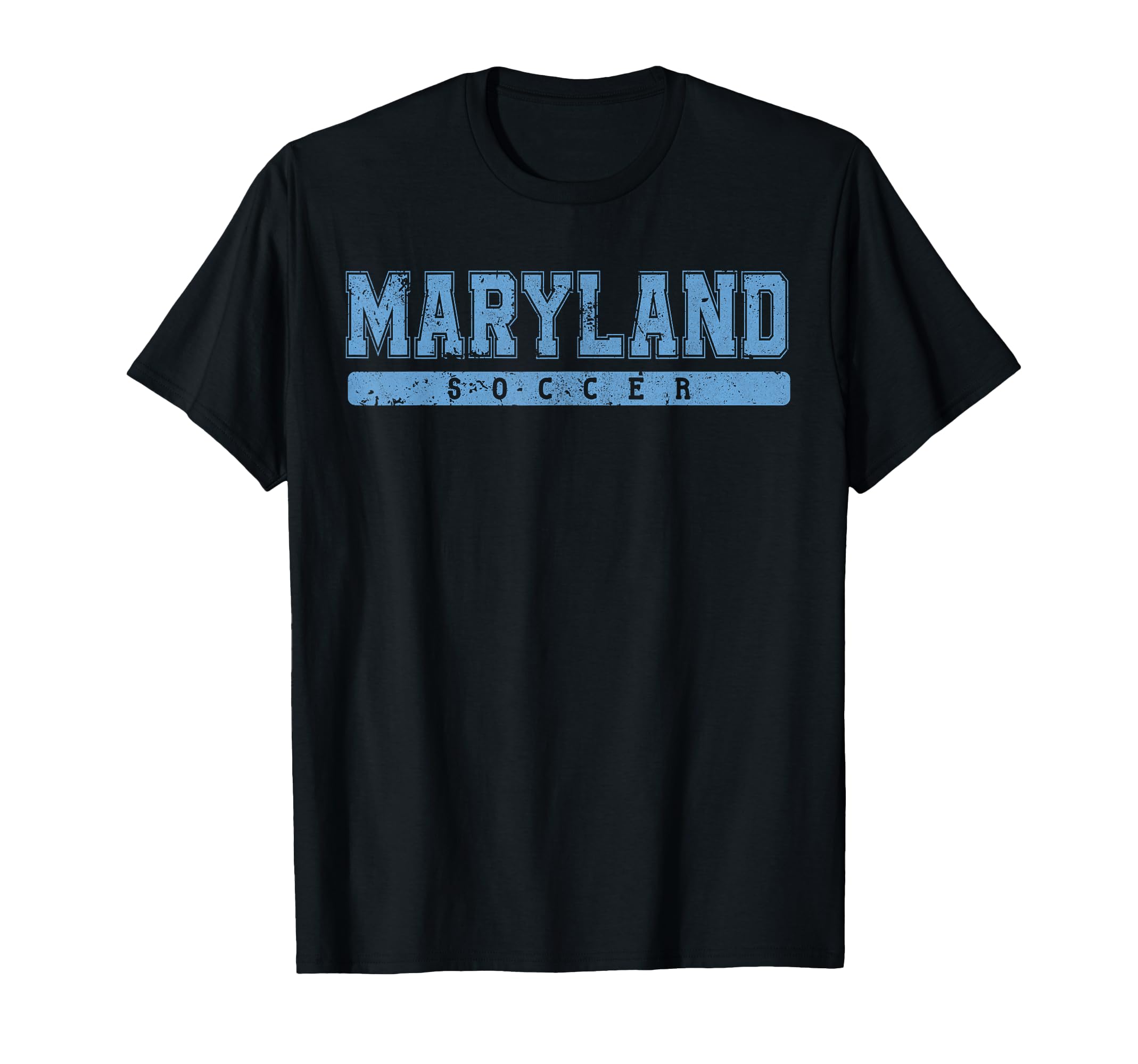 Maryland Soccer Sky Blue Text T-Shirt - Aesthetic Graphic Men Women