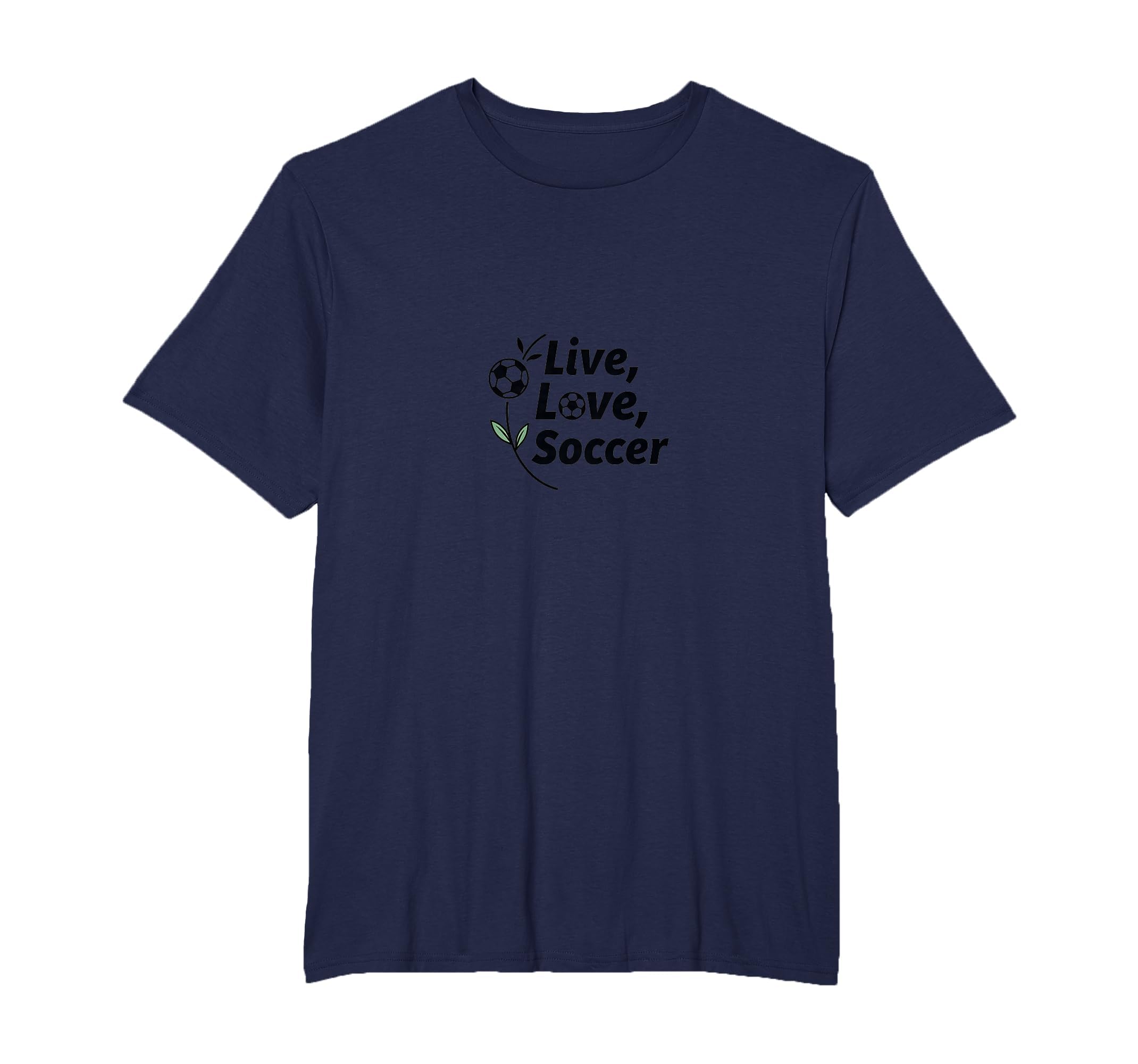 Live Love Soccer Womens Sports T-Shirt - Aesthetic Graphic Men Women
