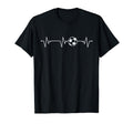 Heartbeat Soccer And Football And T-Shirt - Casual Everyday Wear for Adults