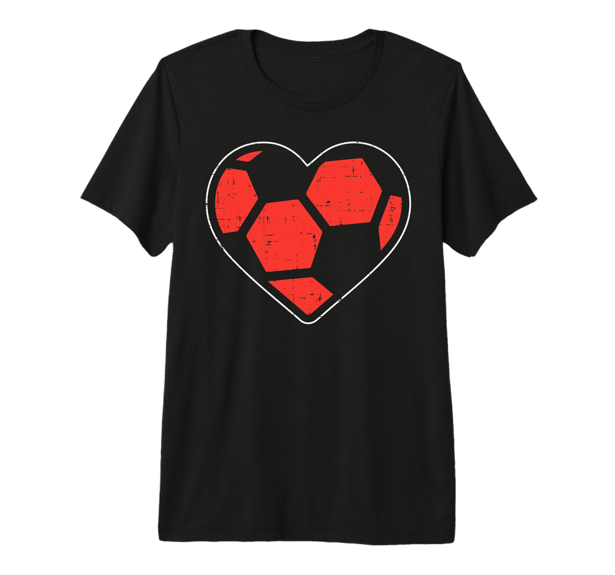 Heart Soccer Ball Football Valentines Day T-Shirt - Unique Graphic Unisex
