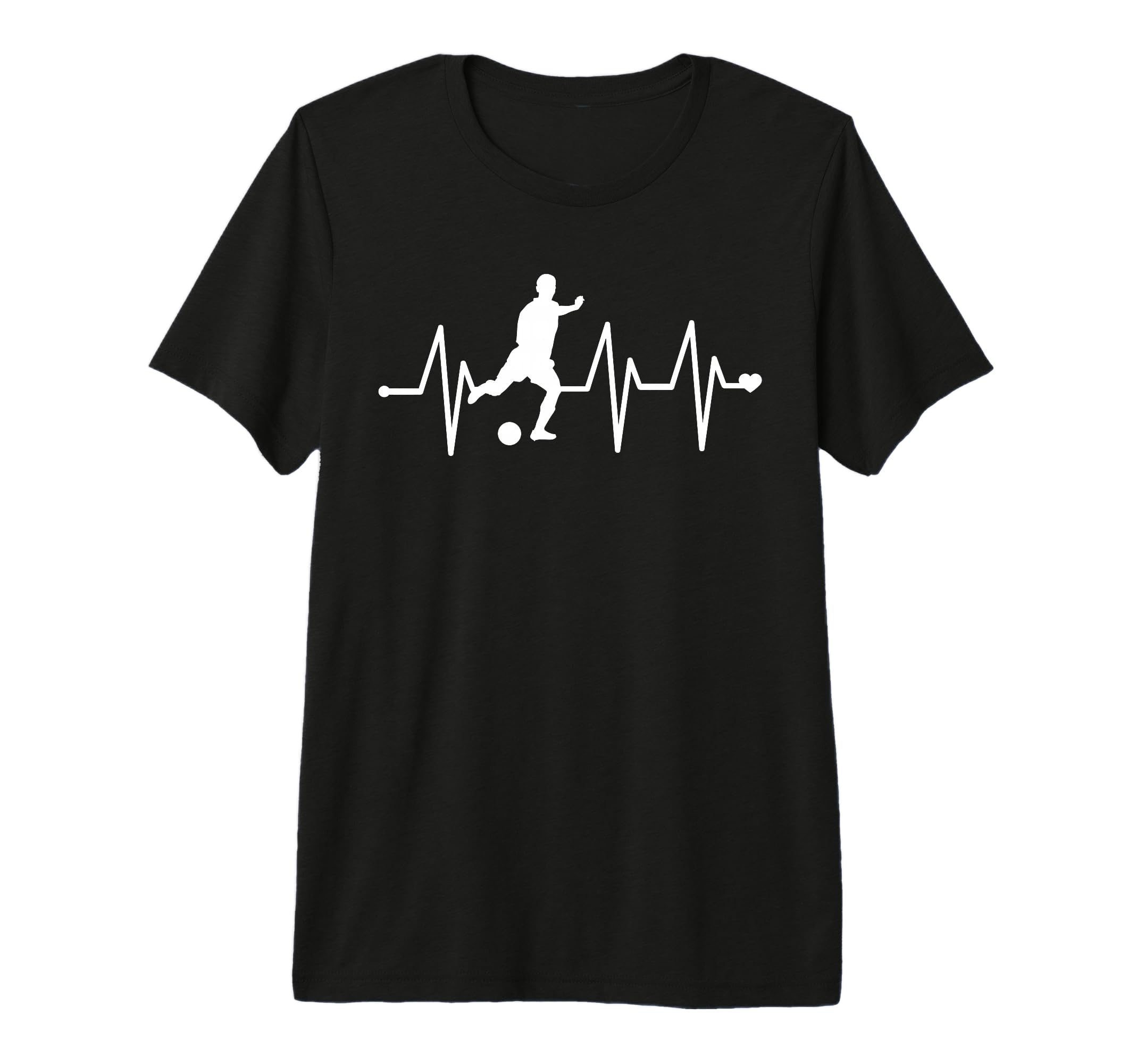 Soccer Heartbeat Funny Soccer Tri T-Shirt - Casual Everyday Wear Unisex