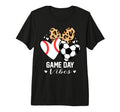 Game Day Vibes Funny Soccer Baseball Mom T-Shirt - Graphic Print Men Women