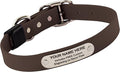 Biothane Custom Dog Collar – Waterproof, Stink-Proof Personalized Collar with Name & Phone Number – Durable, Many Sizes and Colors – Assembled in USA (Chocolate Brown)