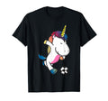 Unicorn Playing Soccer Funny Unicorn T-Shirt - Graphic Print Men Women