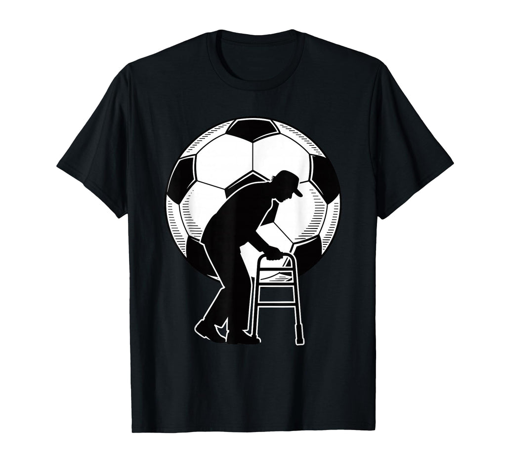Old Silhouette Soccer Ball Football T-Shirt - Unique Graphic Men Women