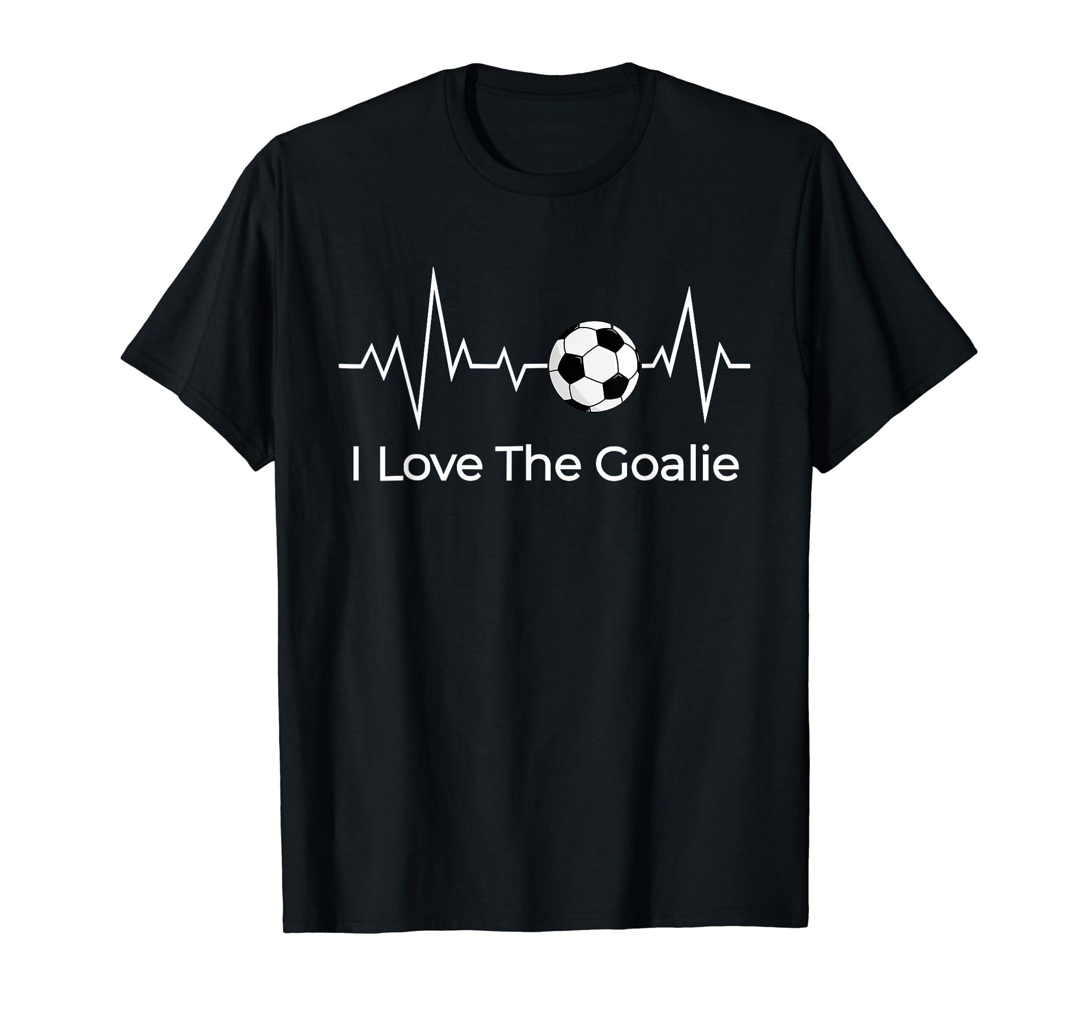 Soccer Supporters I Love Goalie Heartbeat T-Shirt - Custom Art Print Unisex