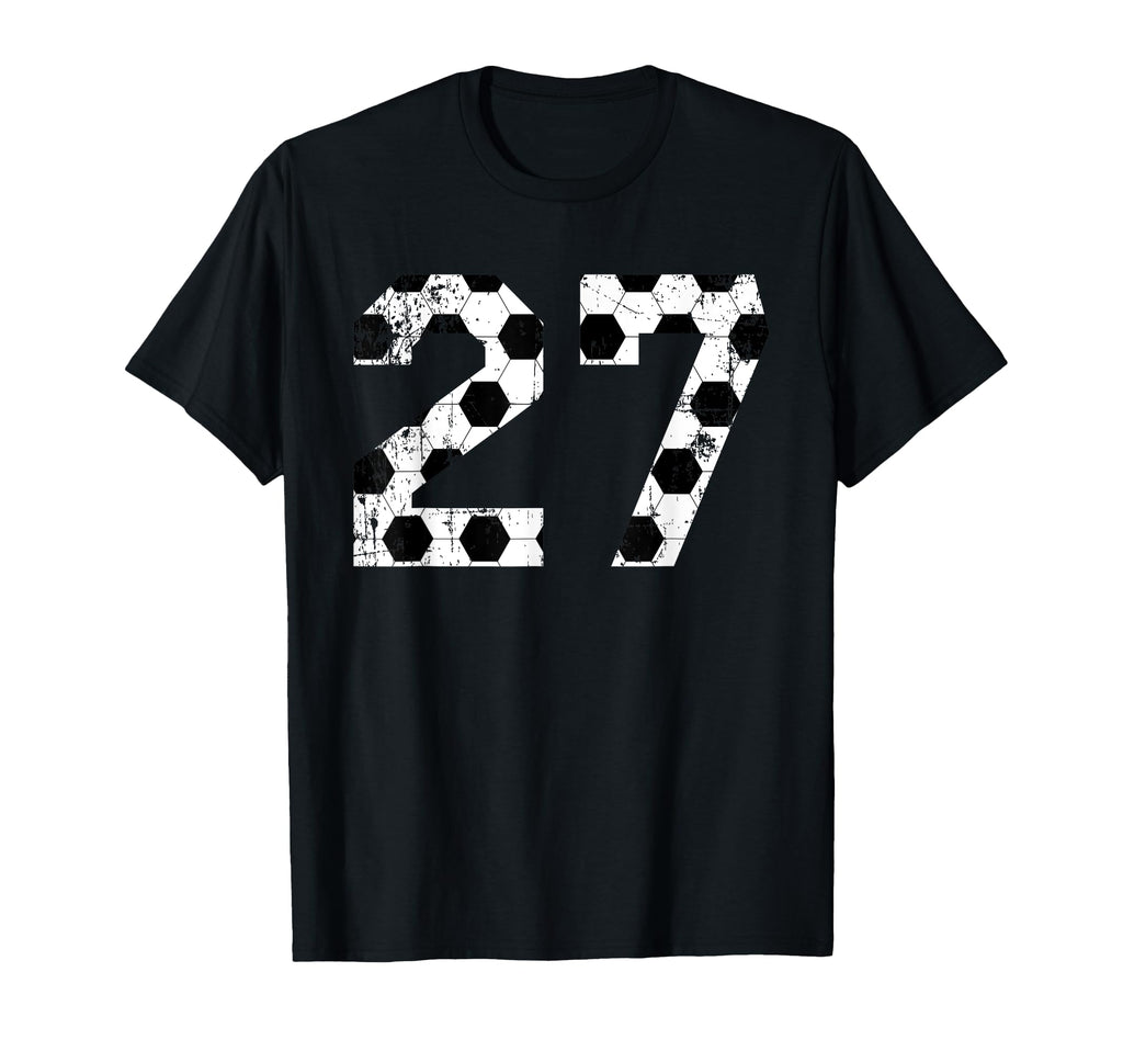 Soccer 27 Jersey Number T-Shirt - Minimalist Print Unisex