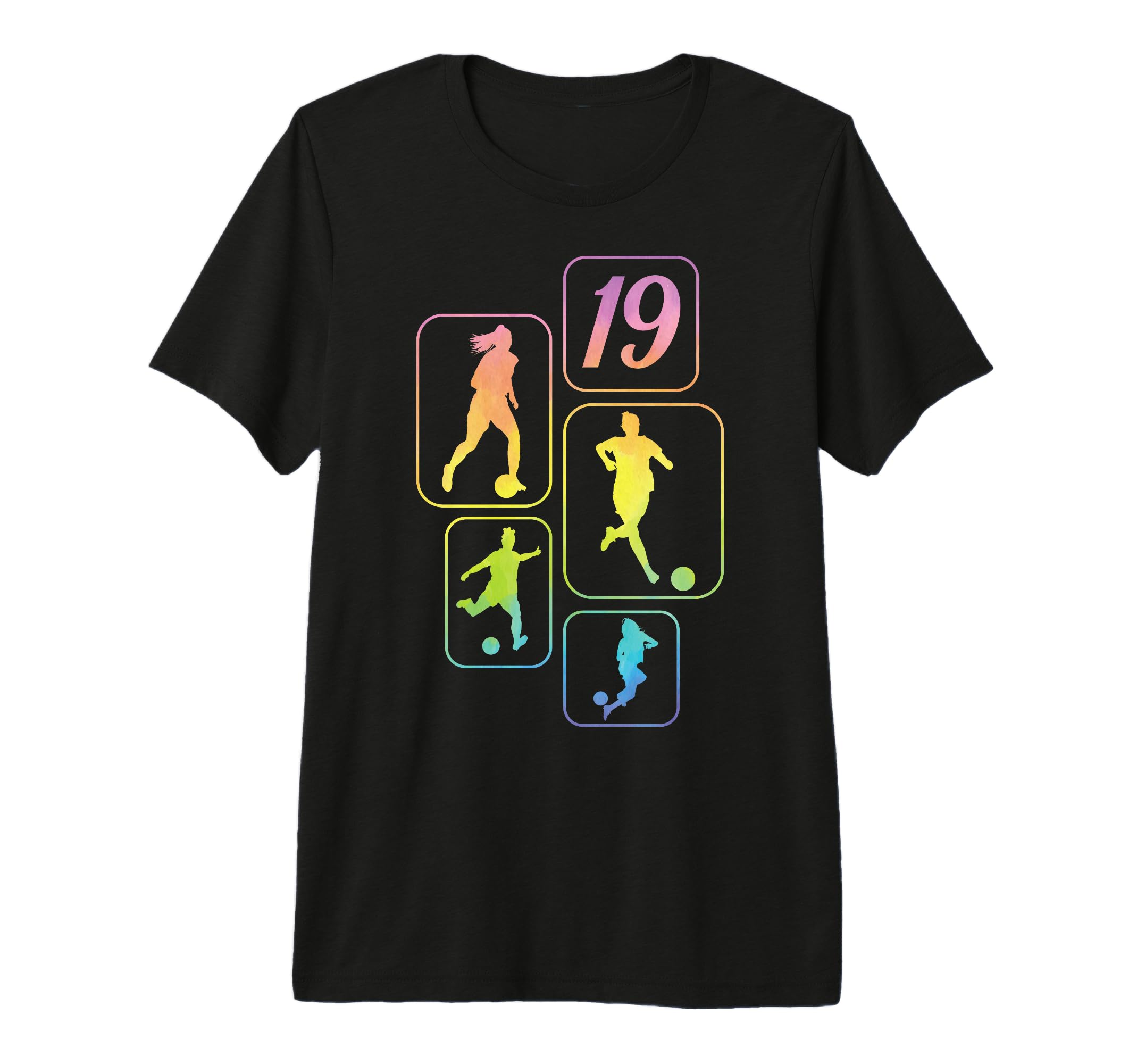 19Th Birthday Soccer Player Football 19 T-Shirt - Minimalist Print Unisex
