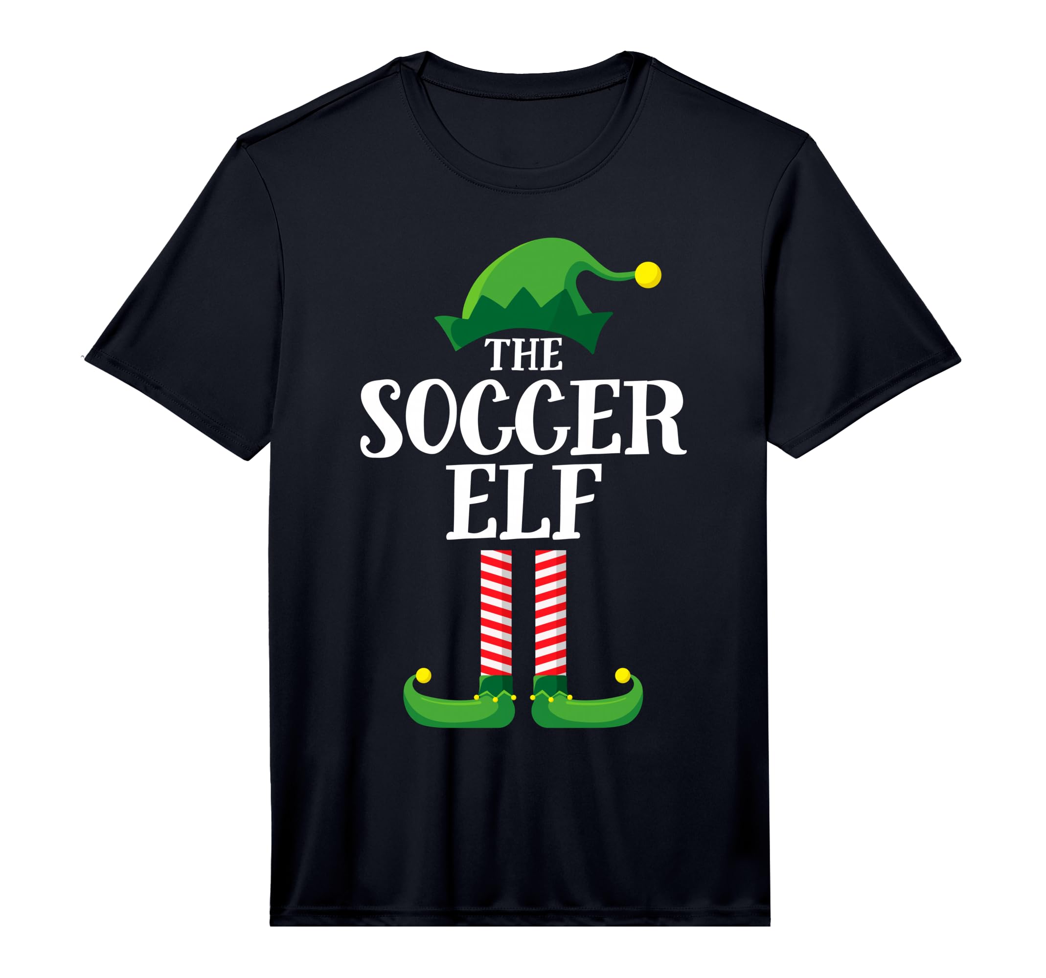 Soccer Elf Matching Family Group T-Shirt - Fun Novelty Design Men Women