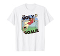 Jesus Saves Holy Goalie Funny T-Shirt - Trendy Graphic for Adults