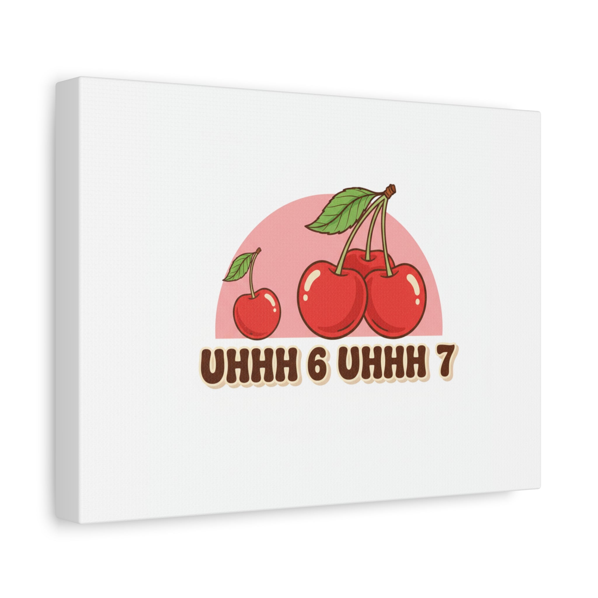 Six Severn Cherry Retro Graphic Canvas | kawaii fruit print, vintage cherry design