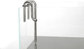LANDEN 304 Stainless Steel Lily Pipes with Clamps for Rimless Glass Aquarium, Inflow and Outflow Set (Pipe Diameter 16mm)