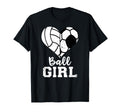 Ball Heart Funny Soccer Volleyball T-Shirt - Novelty Apparel Men Women