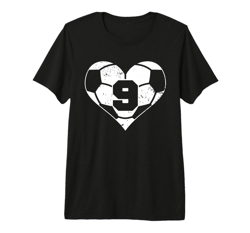 Soccer Number 9 Jersey Funny Soccer T-Shirt - Trendy Graphic for Adults
