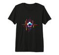 Soccer Ball Heartbeat Tri Blend T-Shirt - Minimalist Print Men Women