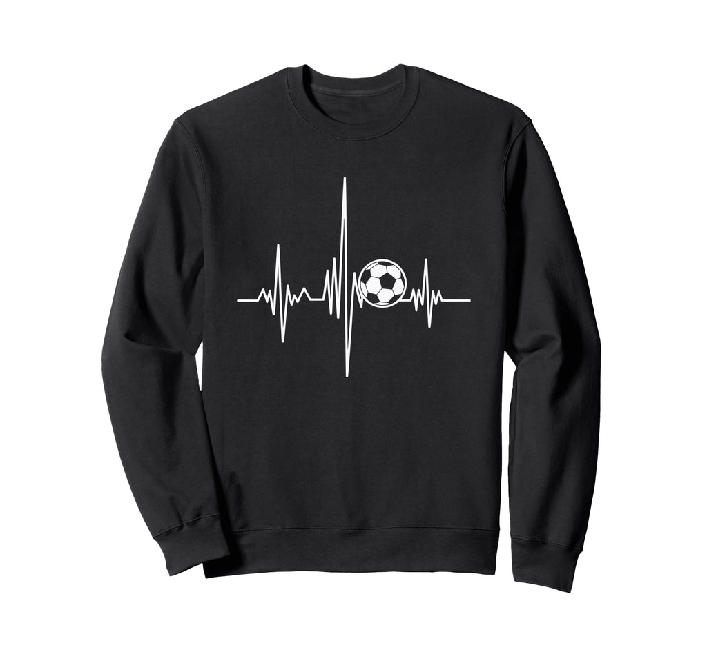 Soccer Heartbeat Goal Line Sweatshirt - Custom Art Print Unisex