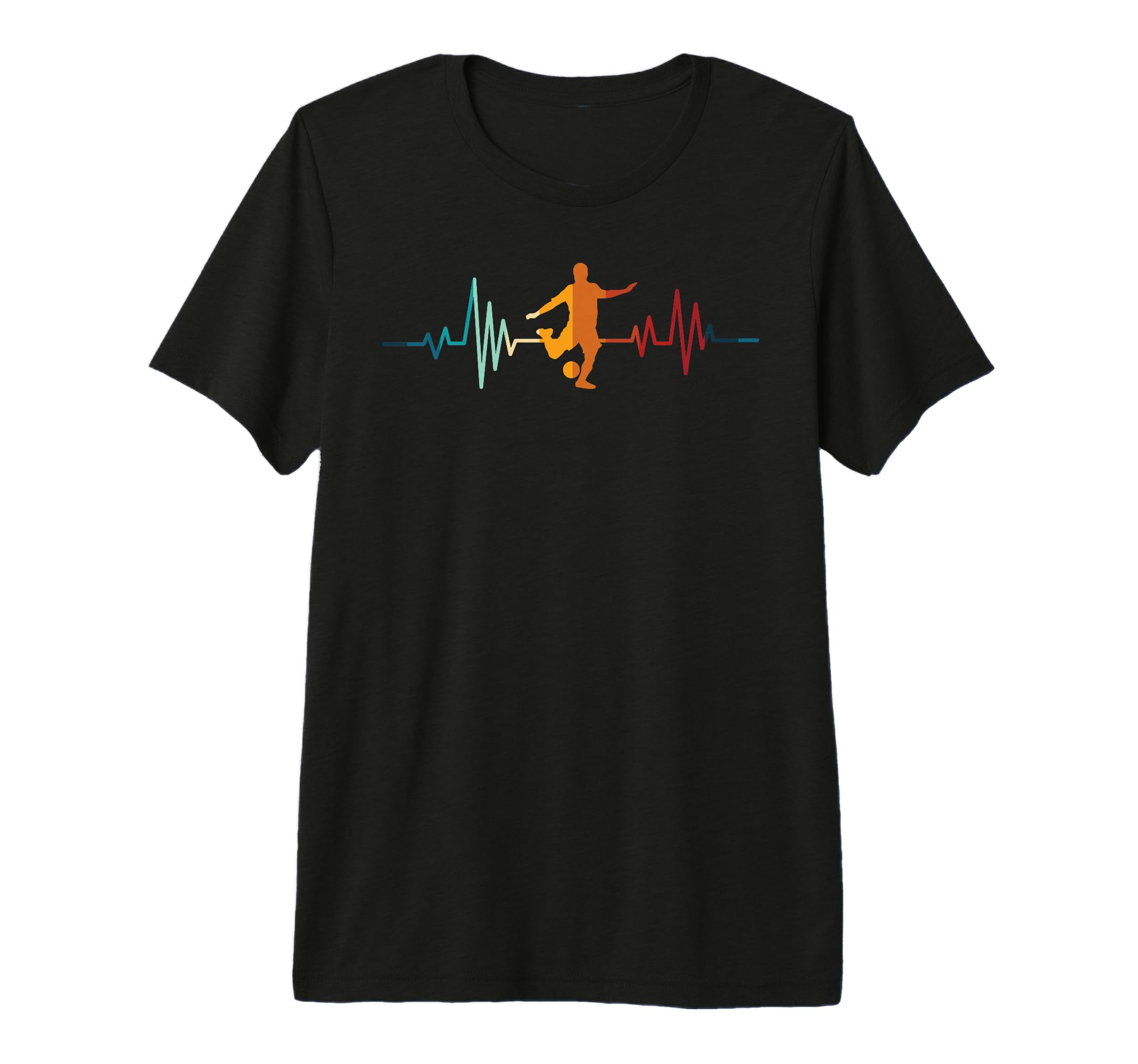 Soccer Heartbeat Tri Blend T-Shirt - Minimalist Print Unisex