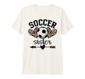 Soccer Sister Womens Soccer Sister Game T-Shirt - Aesthetic Graphic Unisex