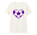 Soccer Heart Funny Soccer Player Mom Tri T-Shirt - Unique Graphic Unisex