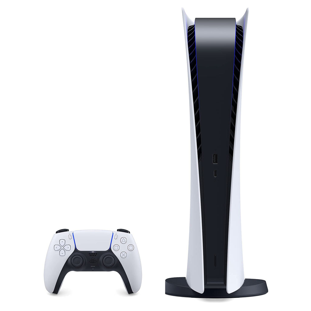 PS5 - Sony PlayStation 5 Digital Edition Gaming Console + Wireless Controller - 16GB GDDR6 RAM, 825GB SSD, 120Hz 8K Output, White (Used - Like New)