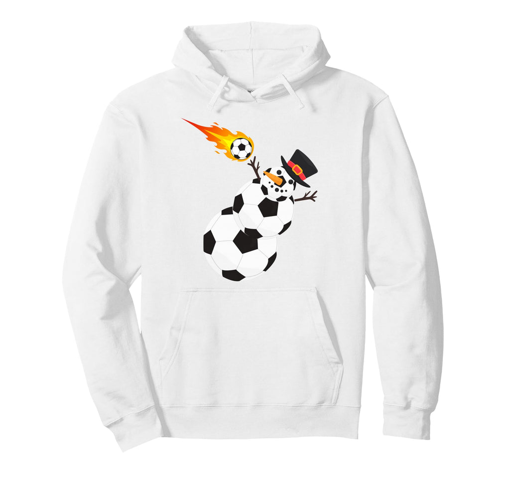 Soccer Balls Snowman Winter Sports Hoodie - Streetwear Style Men Women