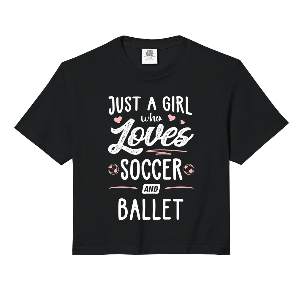 Just Who Loves Soccer And Ballet Gift T-Shirt - Graphic Print Unisex