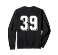 Number 39 Backside 80S 90S Team Jersey Sweatshirt - Unique Graphic Unisex