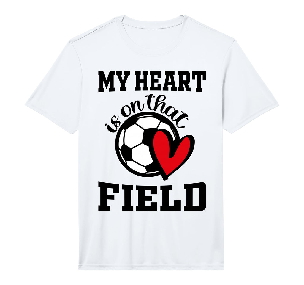 My Heart Is That Field Soccer T-Shirt - Fun Novelty Design Men Women