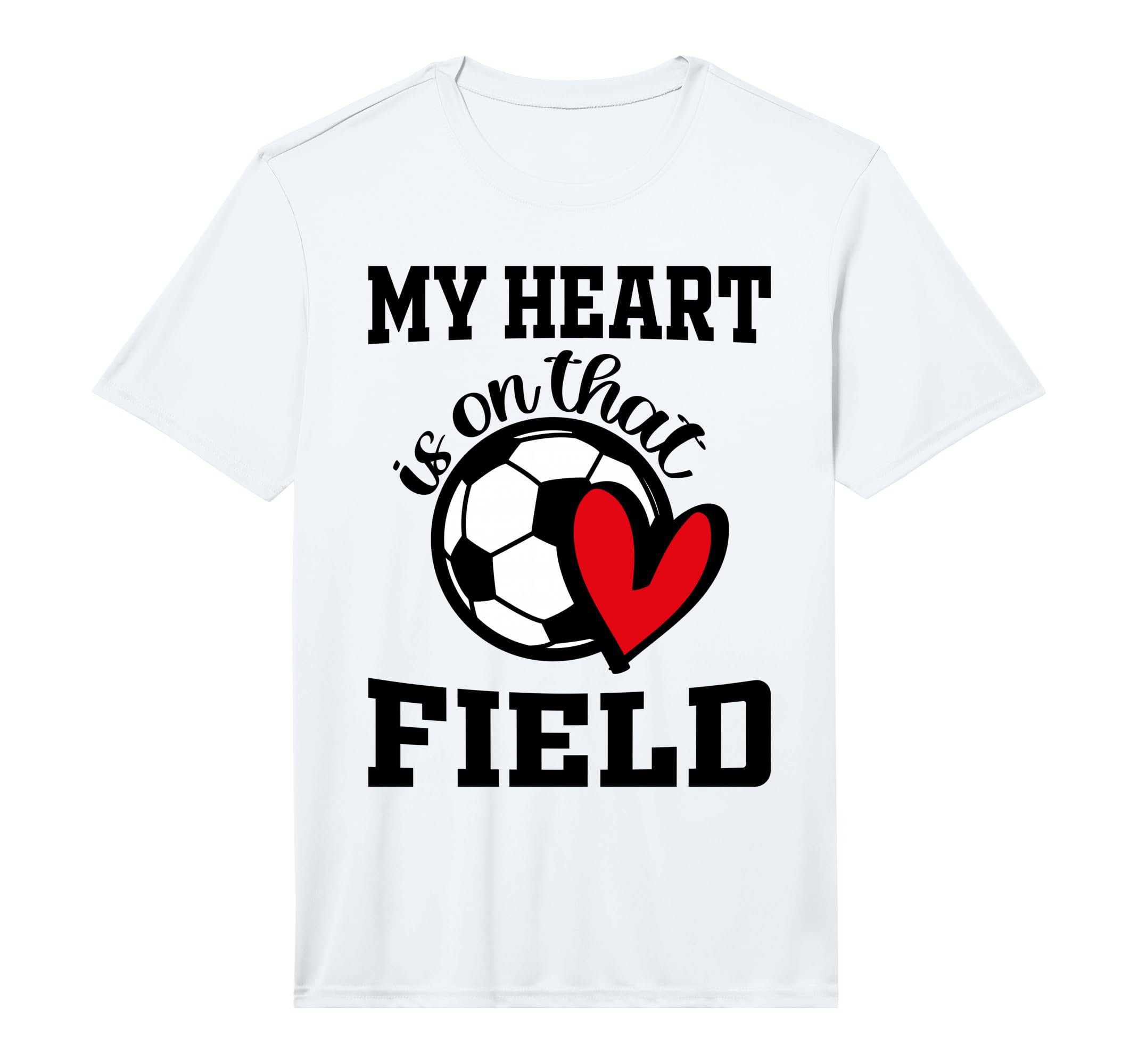 My Heart Is That Field Soccer T-Shirt - Fun Novelty Design Men Women