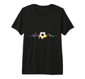 Soccer Heartbeat Tri Blend T-Shirt - Graphic Print Men Women
