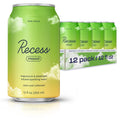 Recess Sparkling Water Lime Citrus Magnesium, Pack of 12, 12 Fl Oz